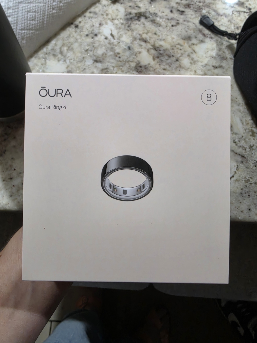 Oura Ring 4 Black (Size 8)